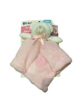 Chikitoe Lovey Teddy Bear Pink Heart Security Blanket Baby Girl Soft Cuddle Toy